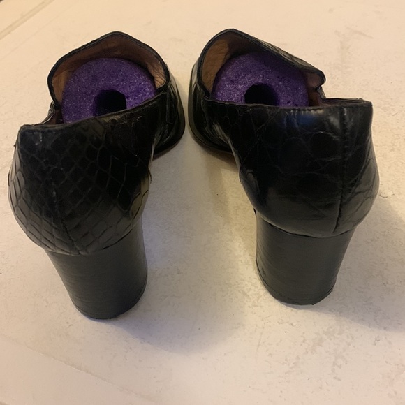 Mauri Women's Luxury Leather Heeled Loafers Genuine Alligator Size 8B - Picture 12 of 15